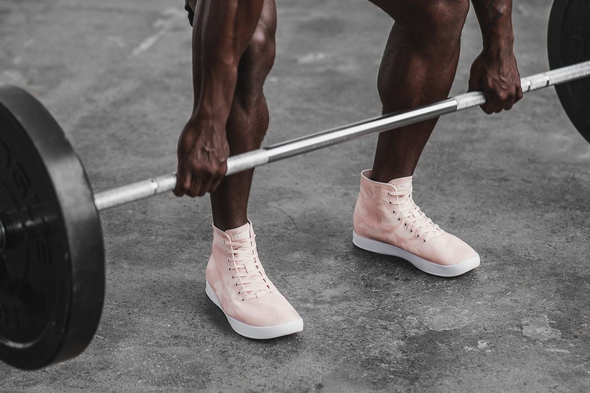 Nobull High-Top Canvas Men's Trainers Rose Camo | Australia (LE6384)